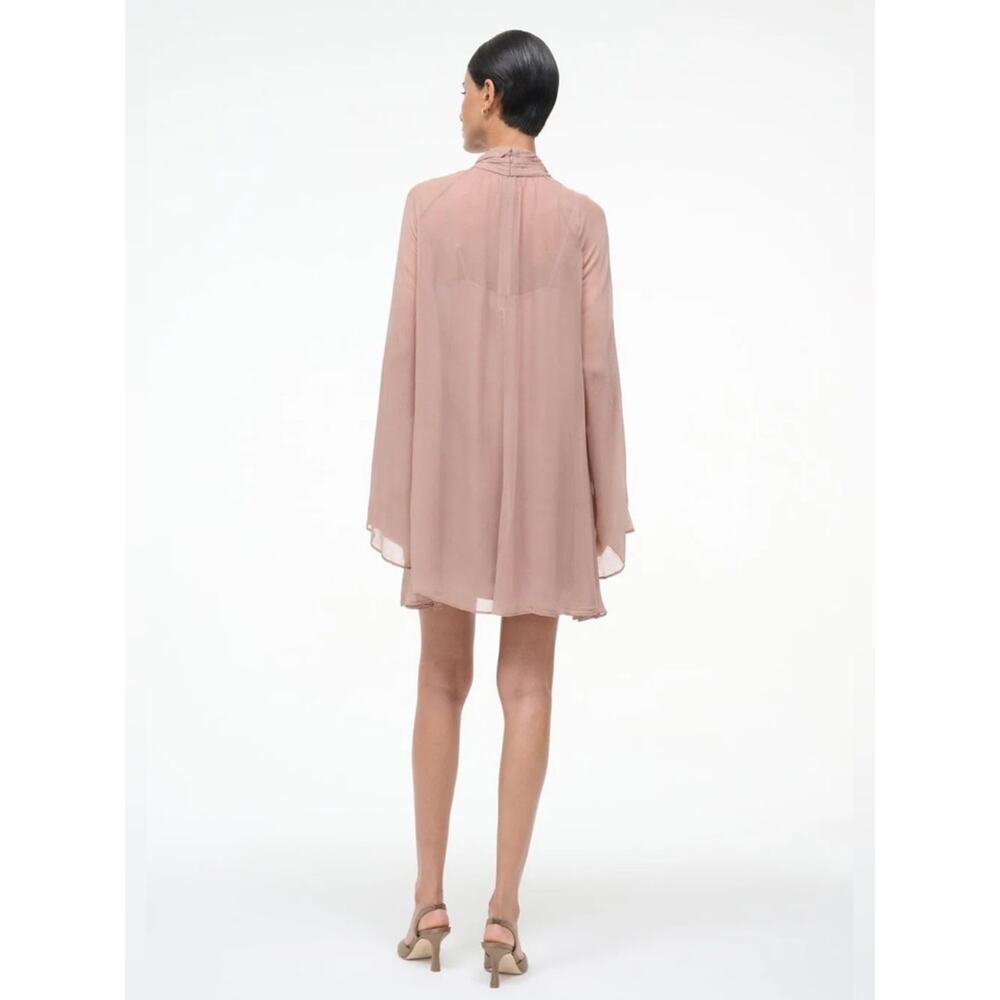 Staud Esther Mini Dress In Taupe M View 6